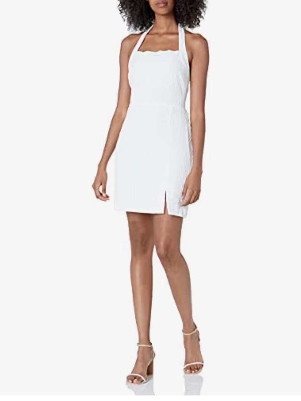 BCBGeneration Women’s Textured Halter Tie Back Dress, Optic White, Size 8, NWT - Picture 3 of 12